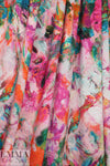 Italian digital viscose knit - painted blooms 1.875 yds