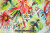 Italian digital viscose knit - floral sketch