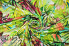 Italian digital viscose knit - monstera leaves