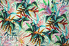 Italian digital viscose knit - tropical floral stripe 1.625 yd