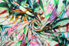 Italian digital viscose knit - tropical floral stripe 1.66 yd