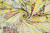 Italian digital viscose knit - lemon stripe botanical