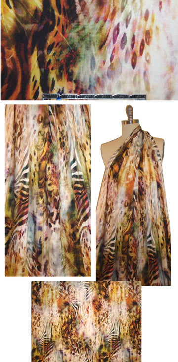 Italian 'animal magnetism' visc/lycra knit