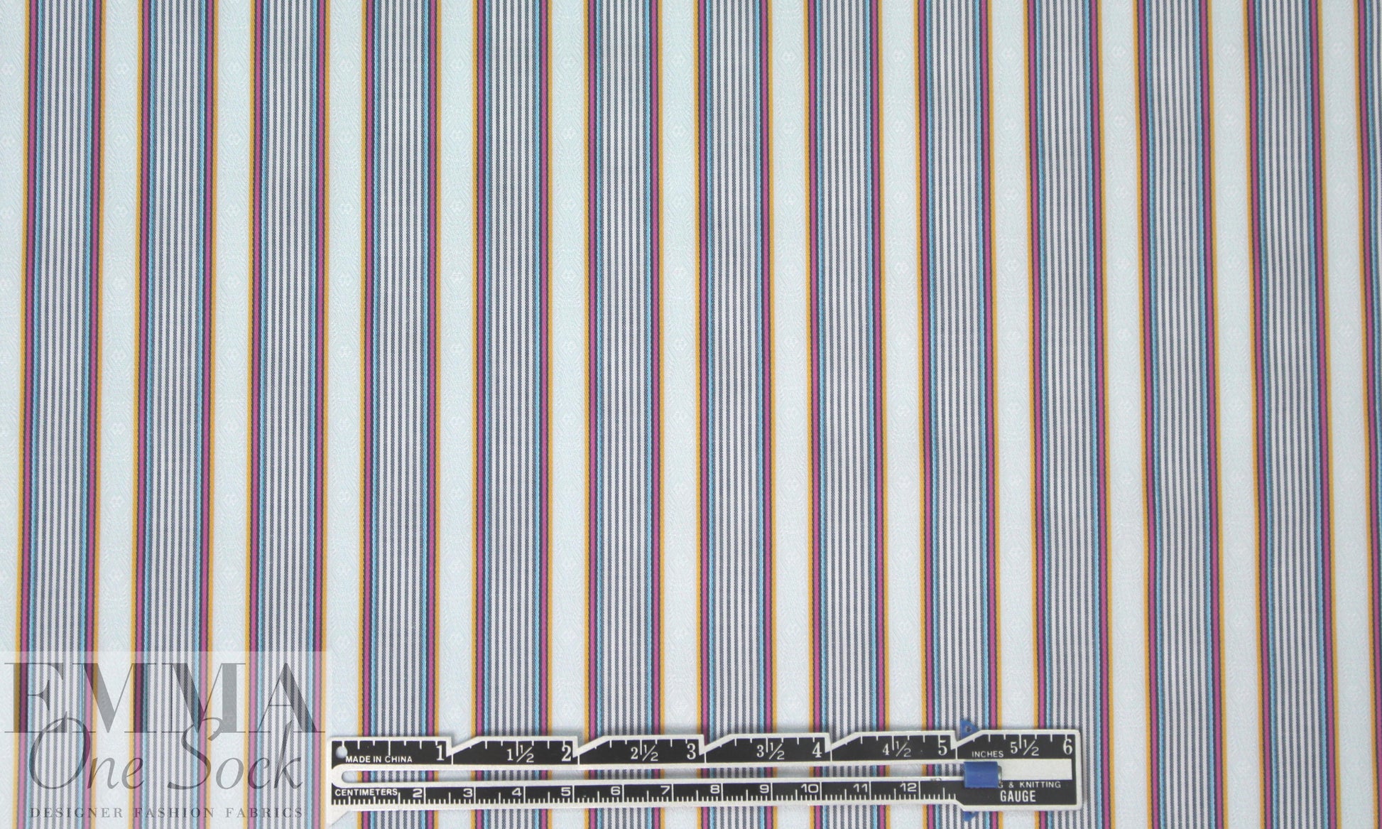 Italian colorful jacquard stripe shirting 1.5 yd