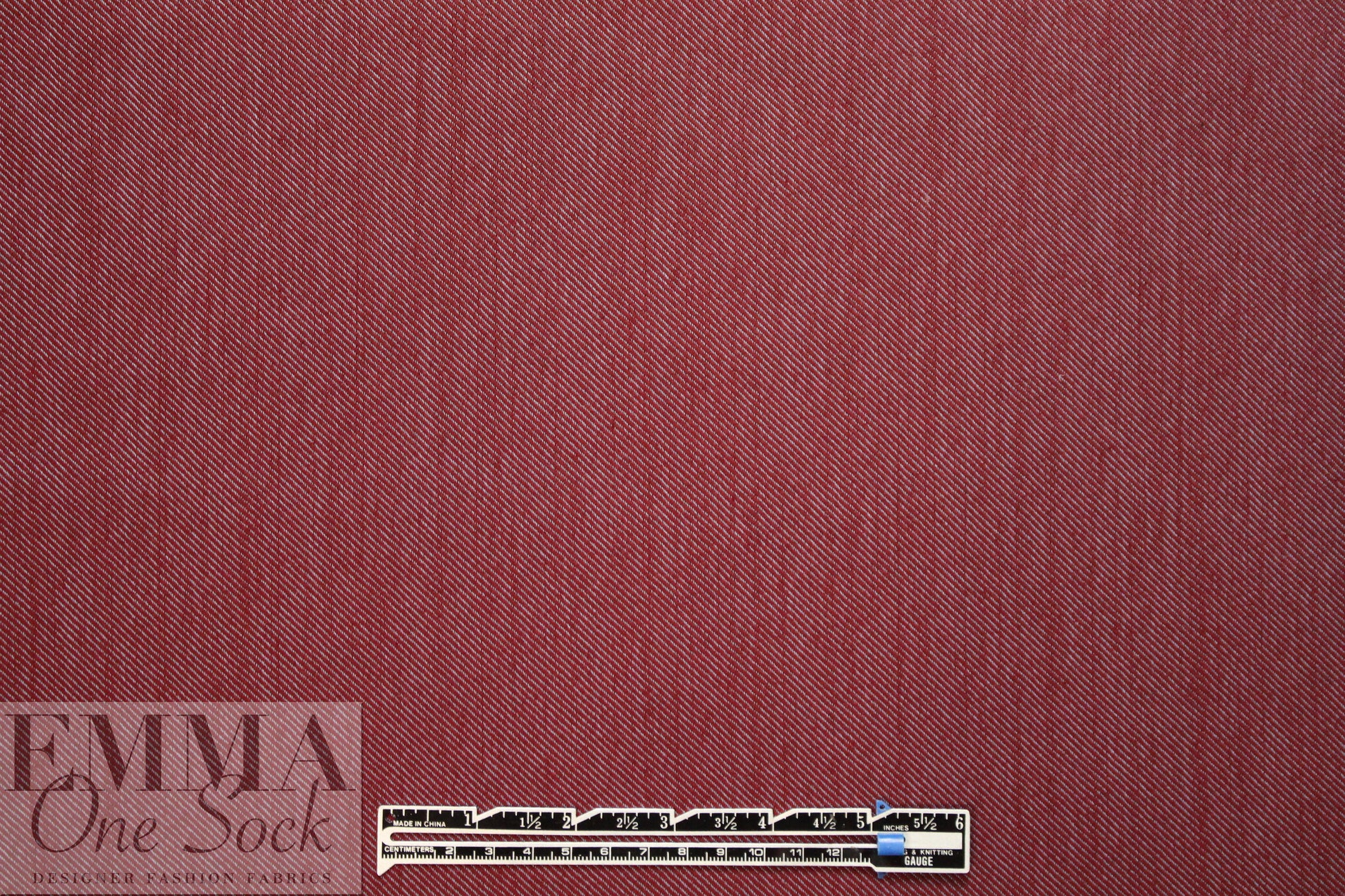 Italian stretch cotton blend denim - wine 2.5 yds