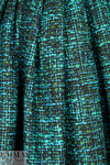 Italian turq/olive tweed wool blend woven