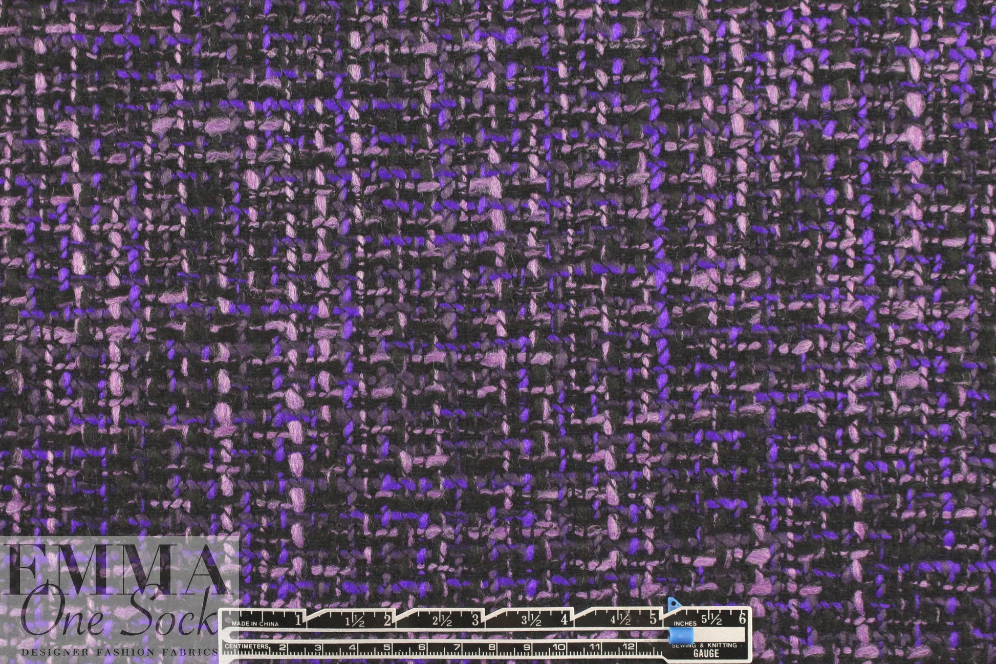 Italian grape/lilac tweed wool blend woven