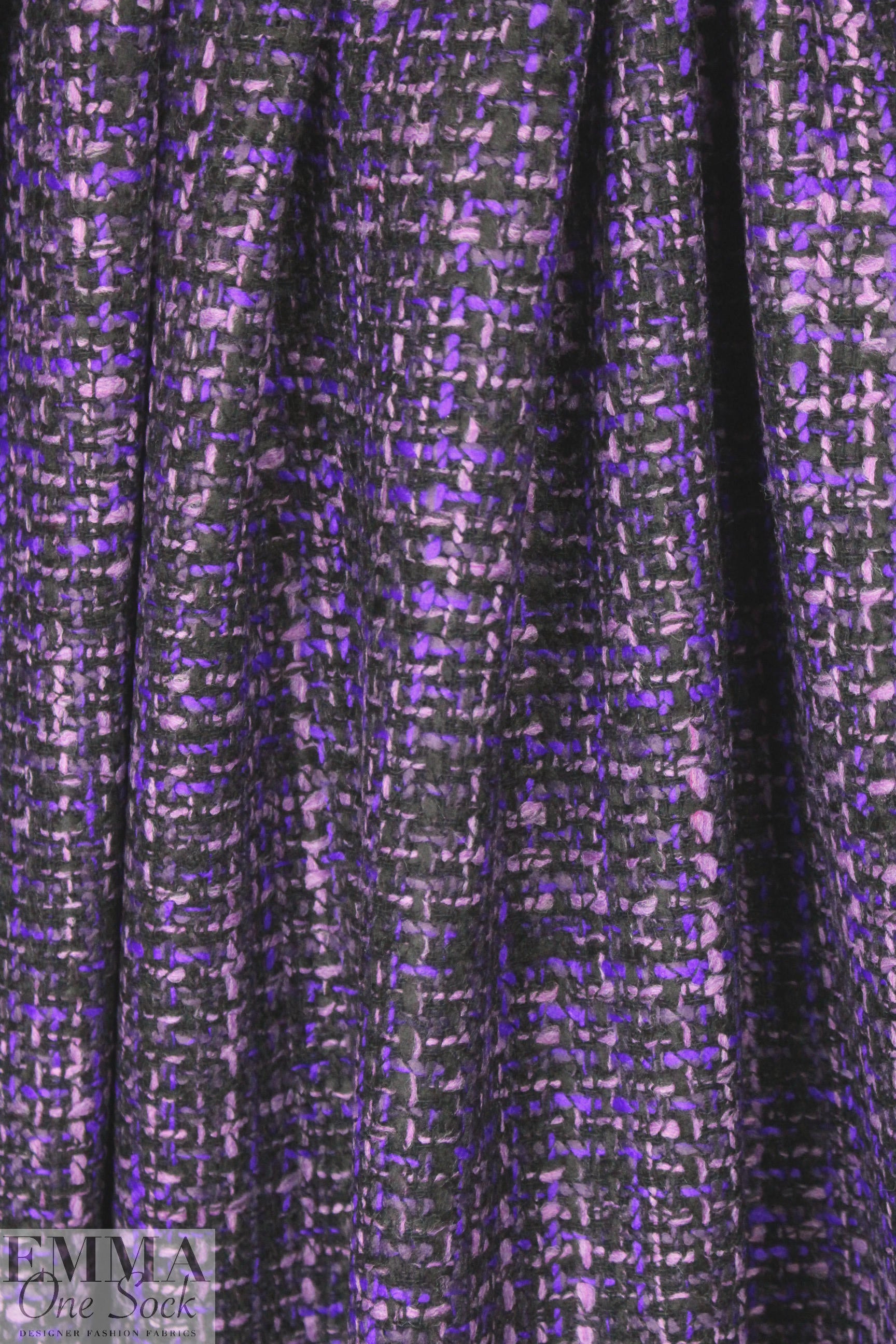 Italian grape/lilac tweed wool blend woven