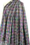 Italian turq/hot pink tweed wool blend woven