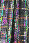 Italian turq/hot pink tweed wool blend woven