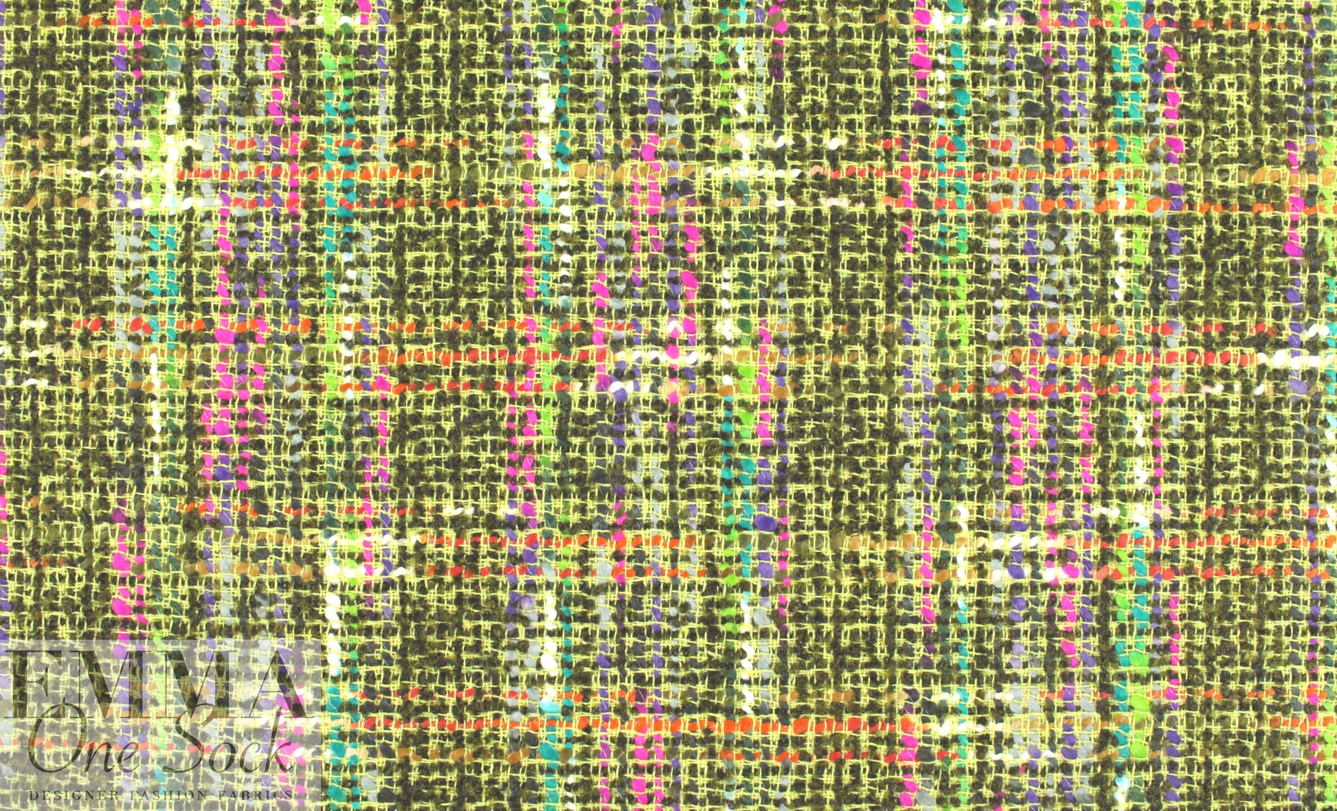Italian kiwi/loden tweed wool blend woven