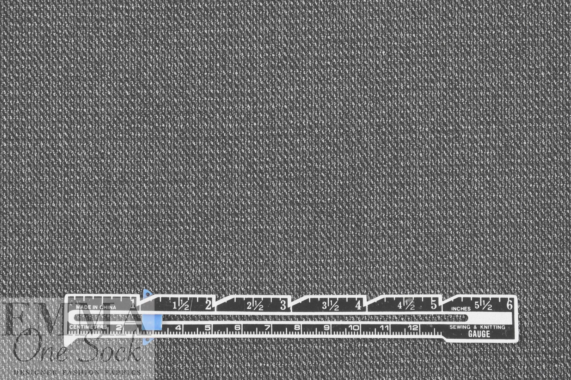 Italian fancy twill weave suiting - black/gray/silver 1.625 yds