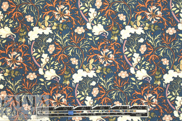 Italian autumn floral drapey viscose crepe woven