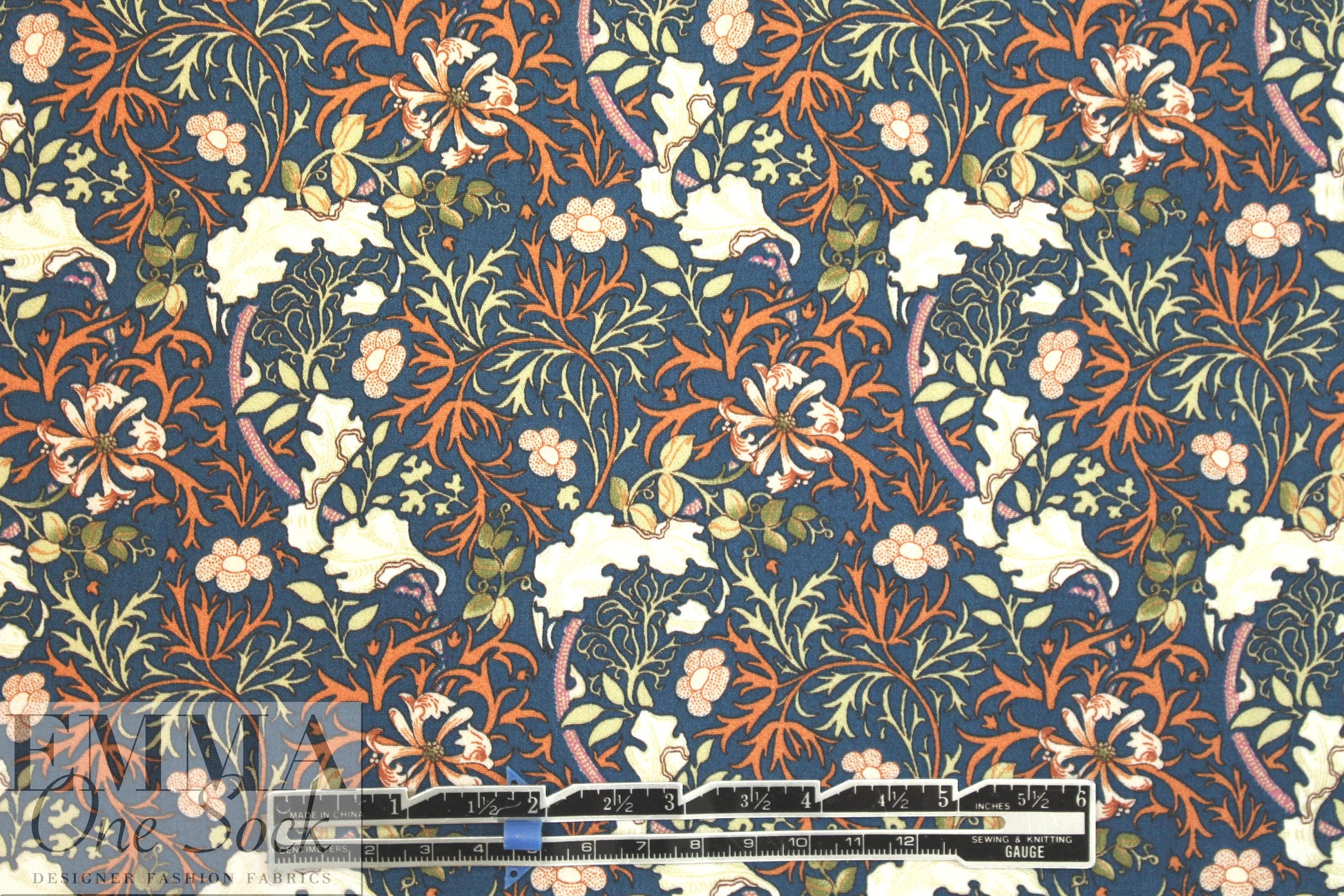 Italian autumn floral drapey viscose crepe woven 1.25 yds