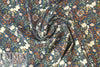 Italian autumn floral drapey viscose crepe woven
