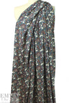Italian autumn floral drapey viscose crepe woven