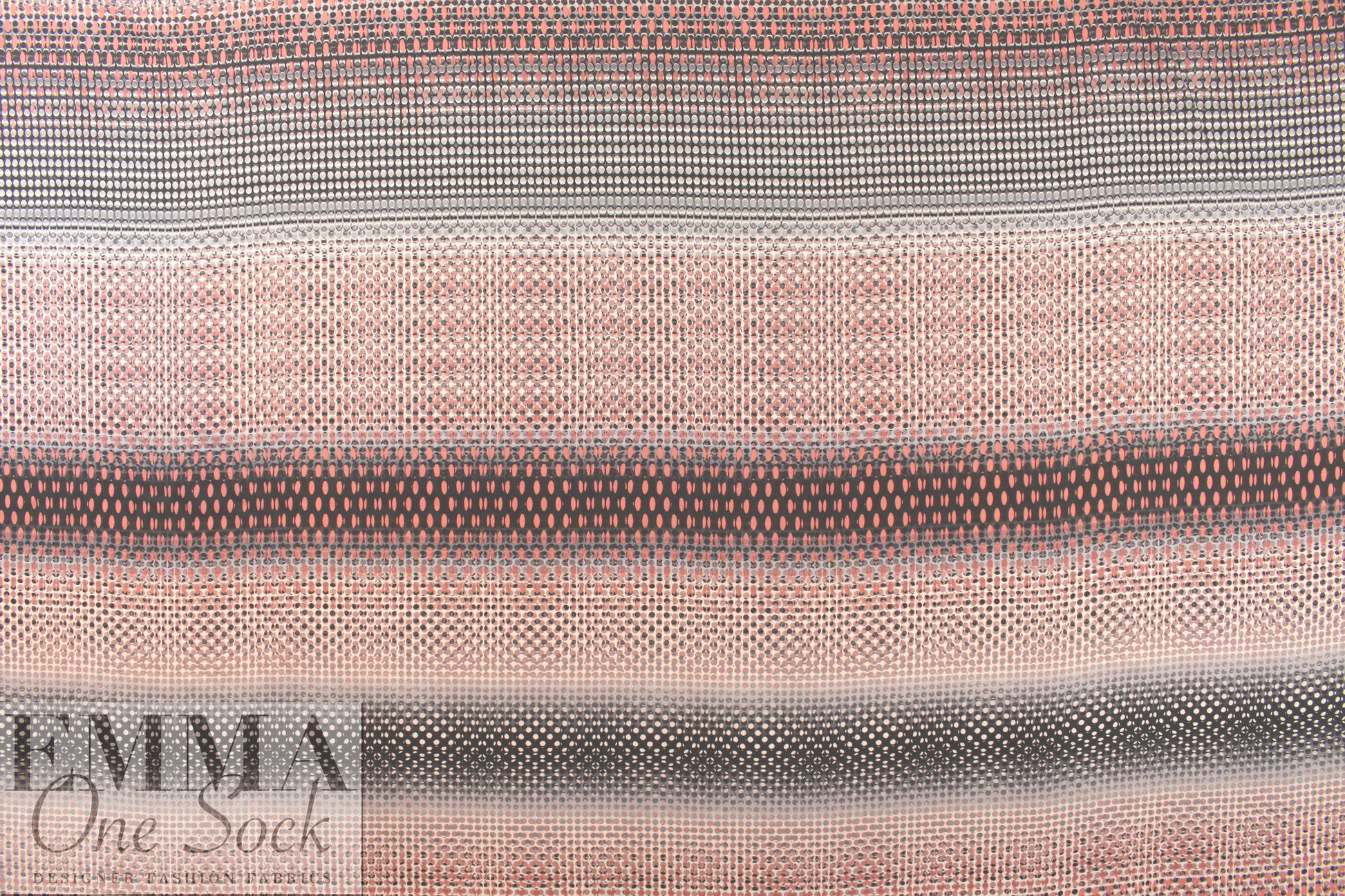 Italian 'dotty ombre' viscose challis - blush/gray 1.5 yds