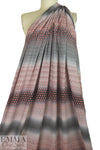 Italian 'dotty ombre' viscose challis - blush/gray 1.5 yds