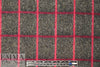Italian wool/silk/mohair windowpane plaid suiting 2 yd