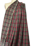 Italian wool/silk/mohair windowpane plaid suiting