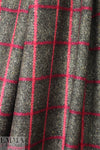 Italian wool/silk/mohair windowpane plaid suiting