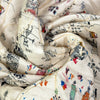Johnny W@s 'quirky story' SILK quilted jacketwear .75 yds