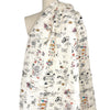 Johnny W@s 'quirky story' SILK quilted jacketwear .75 yds