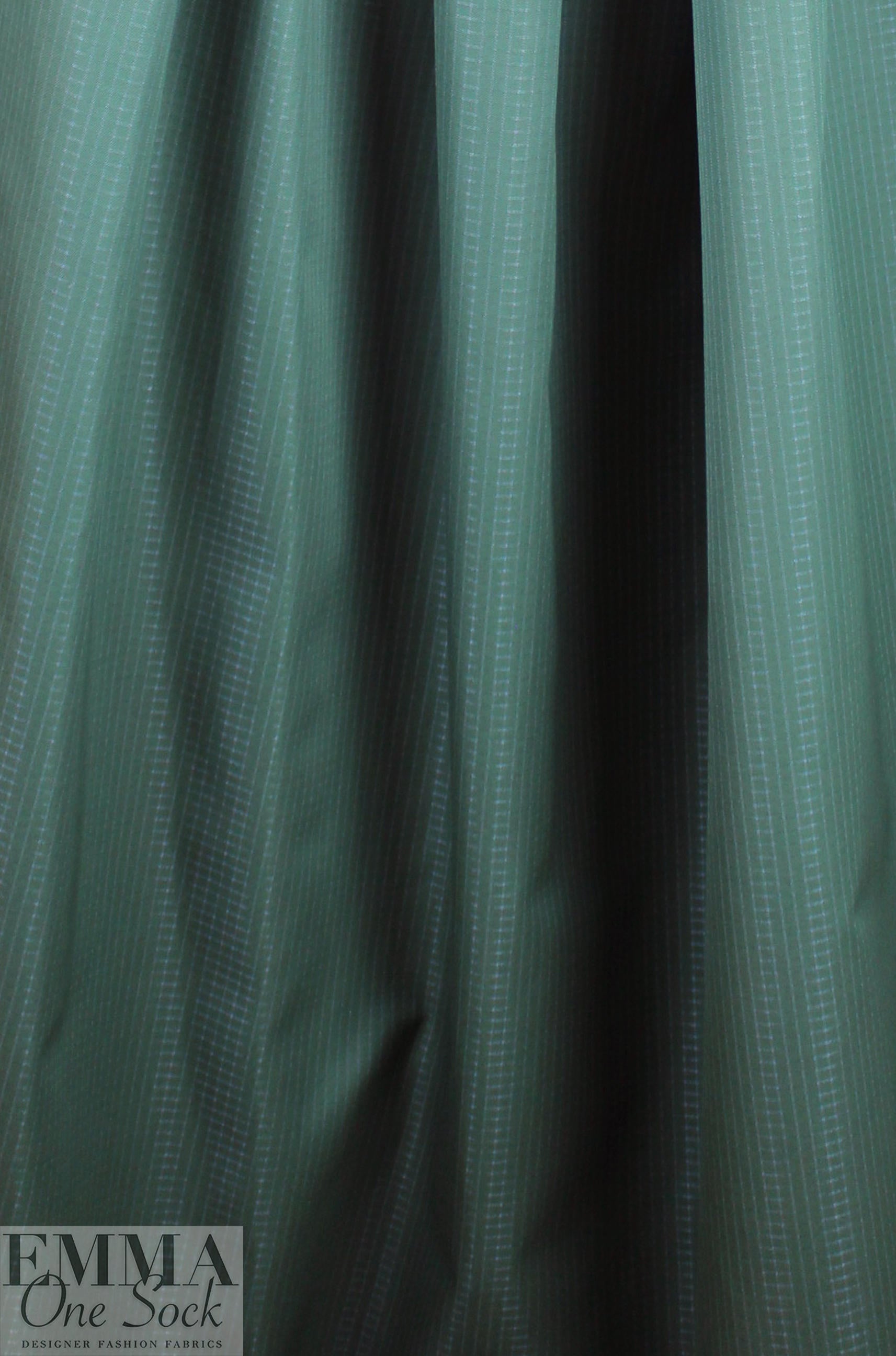 Italian cotton/silk jacketwear - forest stripe 2.5 yd
