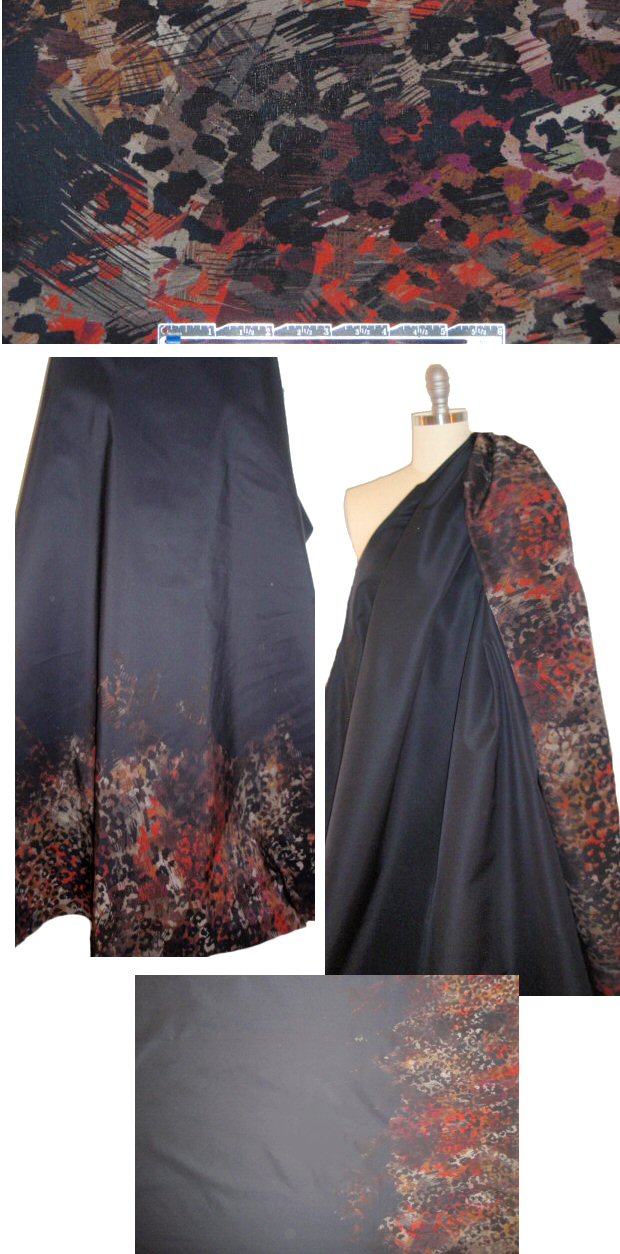 Italian animal border design cotton/viscose jacketwear 1.375 yd