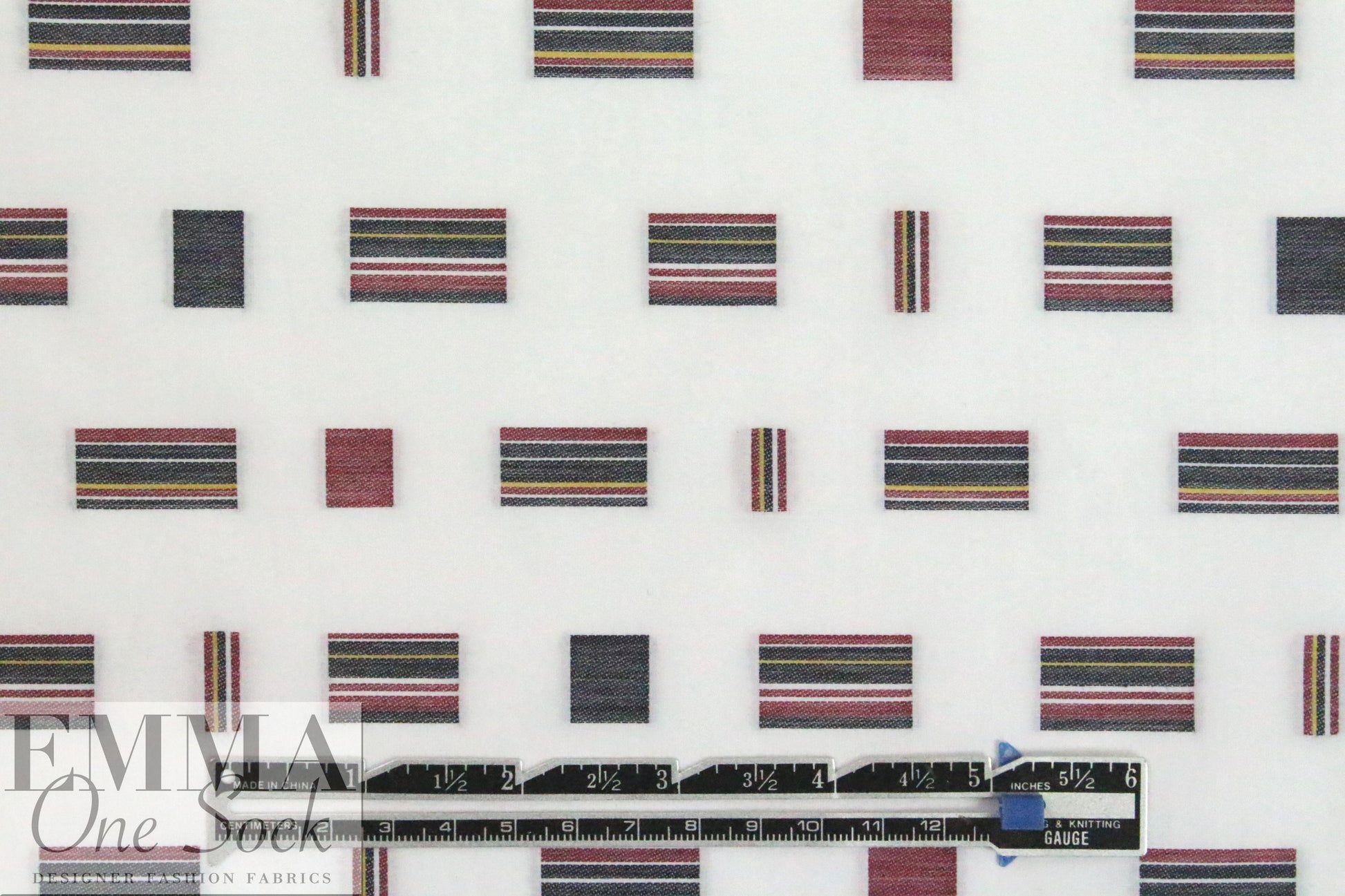 Italian rectangle stripe jacquard yarn-dyed cotton shirting