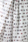 Italian rectangle stripe jacquard yarn-dyed cotton shirting