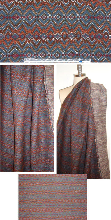 French cotton tapestry jacquard - navajo graphic 1.75 yd