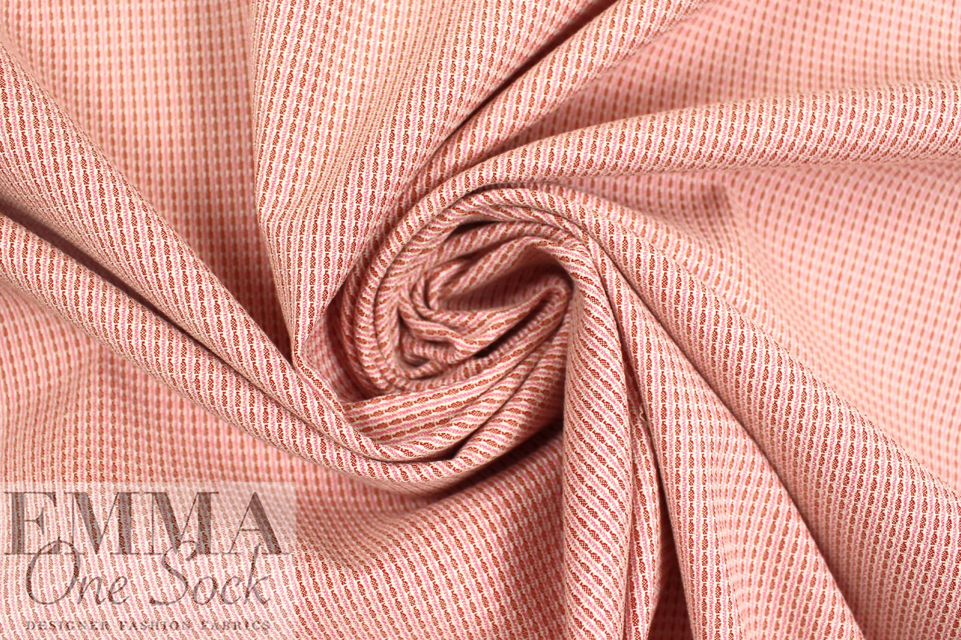Italian cotton/viscose jacquard stretch woven - strawberry dot 1.75 yd