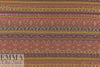French metallic jacquard brocade - rouge stripe 1.875 yds