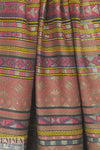 French metallic jacquard brocade - rouge stripe