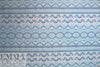 French turquoise/denim/maize graphic stripey brocade