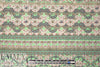French spearmint/khaki/red graphic stripey brocade