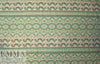French spearmint/khaki/red graphic stripey brocade 2 yd