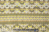 French lemon/khaki/gray graphic stripey brocade 1.66 yd