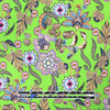 Italian floral overprinted jacquard cotton woven - jasmine green 1.5 yd