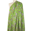 Italian floral overprinted jacquard cotton woven - jasmine green 1.5 yd