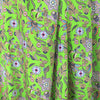 Italian floral overprinted jacquard cotton woven - jasmine green 1.5 yd