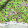 Italian floral overprinted jacquard cotton woven - jasmine green 1.5 yd
