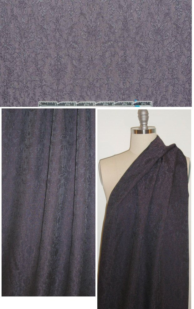 drapey medallion jacquard - aubergine 1.66 yd