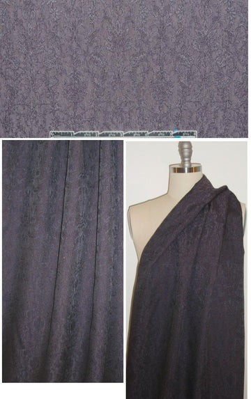 drapey medallion jacquard - aubergine 1.25 yds