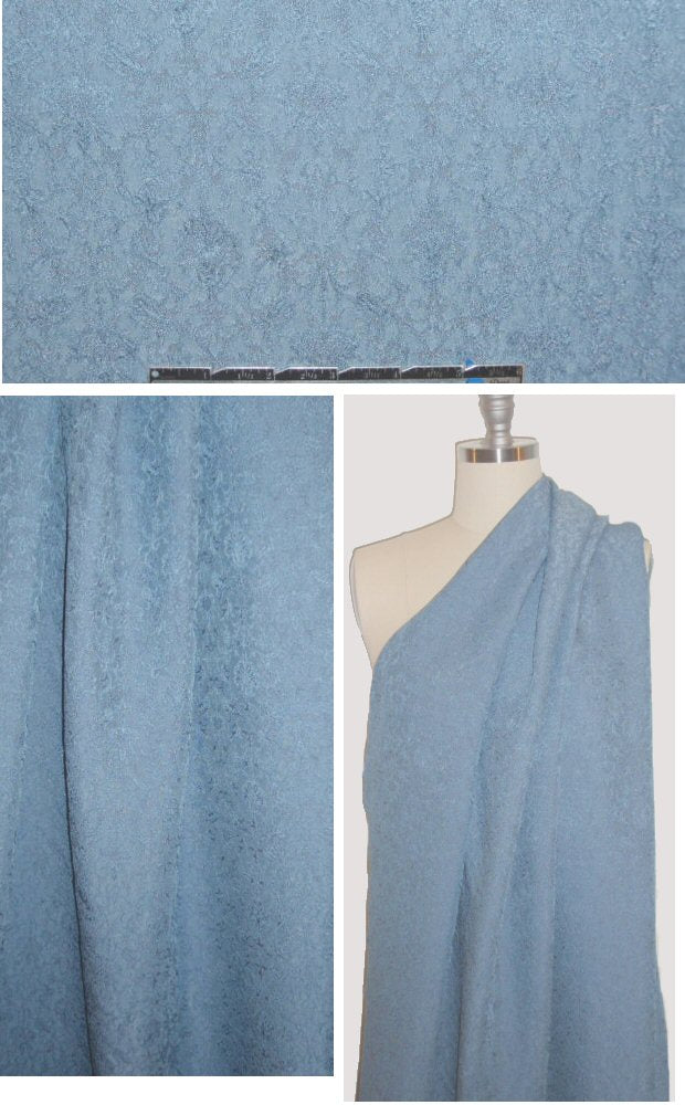 drapey medallion jacquard - dusty blue