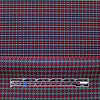 Italian reversible geometric stretch cotton suiting - aqua/cherry 1 yard