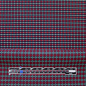 Italian reversible geometric stretch cotton suiting - aqua/cherry 1 yard