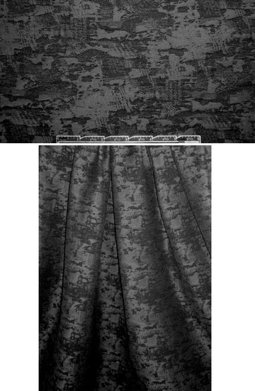 abstract text stretch jacquard - gunmetal/black