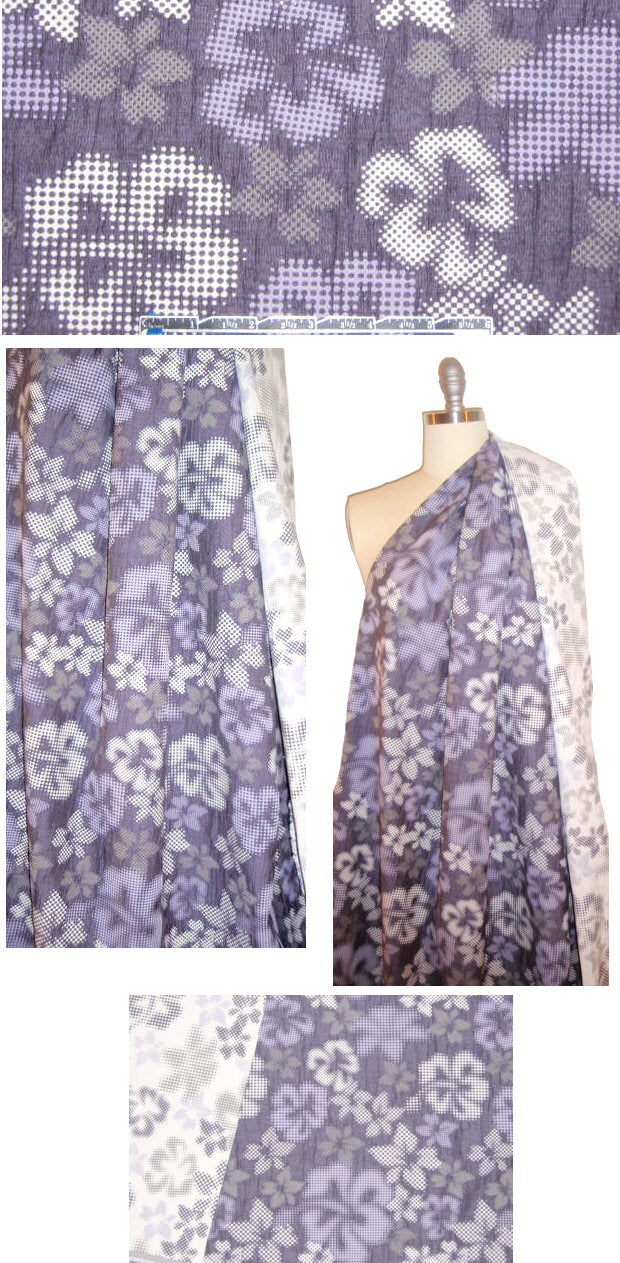 stylized floral reversible stretch jacquard - lavender